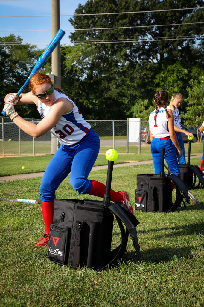 VeloTee Softball Bat Bag allows softball players to actually take batting practice off of their bat bag. Every VeloTee bat bag comes with a batting tee. Get ready for spring softball with the VeloTee, the best softball bat bag in 2022. 