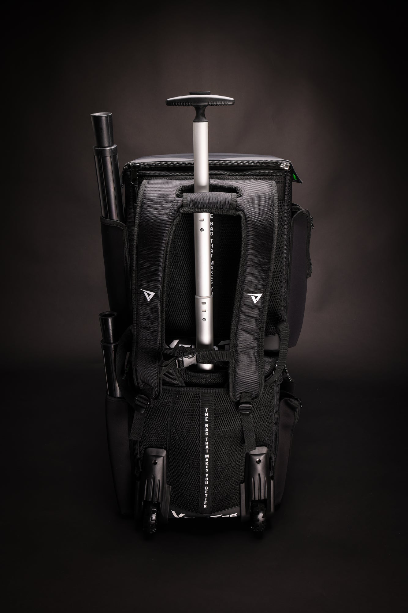 Wheeled VeloTee 2.0 Pro Baseball & Softball Bat Bag Bundle with TANNER TEE