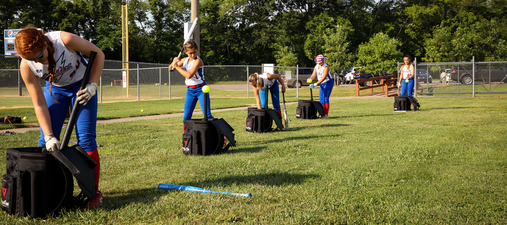 VeloTee Softball Bat Bag Team Hitting Batting Practice 