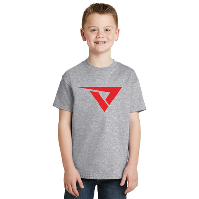 Our VeloTee Youth T-Shirt is perfect for that young athlete who is ready to step up their game. Let everyone know you are working to get better with your VeloTee logo t-shirt!  6-ounce, 100% cotton 99/1 cotton/poly (Ash) 90/10 cotton/poly (Light Steel) Tear-away label Set-in 1x1 rib crewneck Self-fabric neck tape for comfort Double-needle sleeves and hem Quarter-turned body Classic youth fit